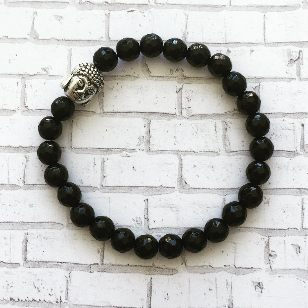 Black Onyx & Buddha Bracelet