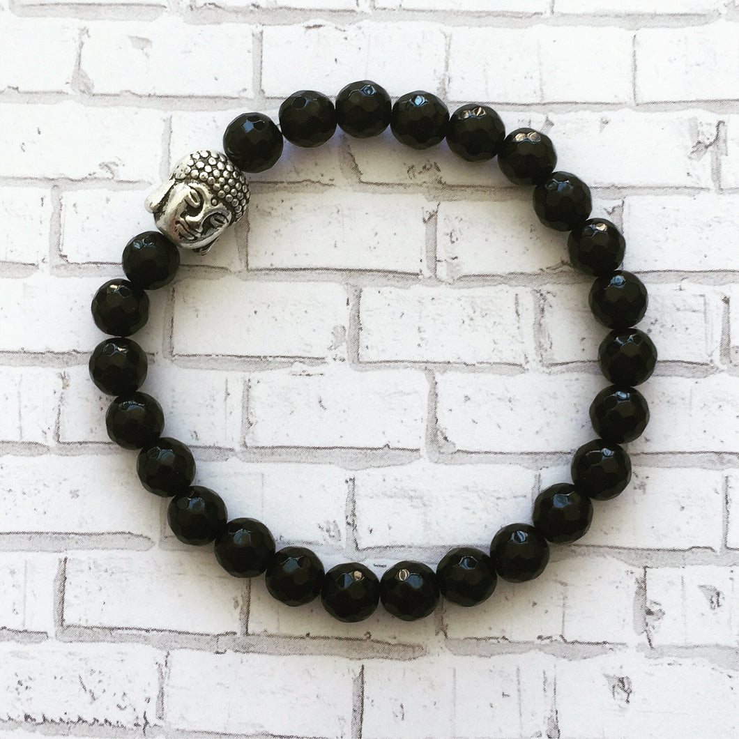 Black Onyx & Buddha Bracelet